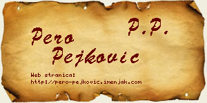 Pero Pejković vizit kartica